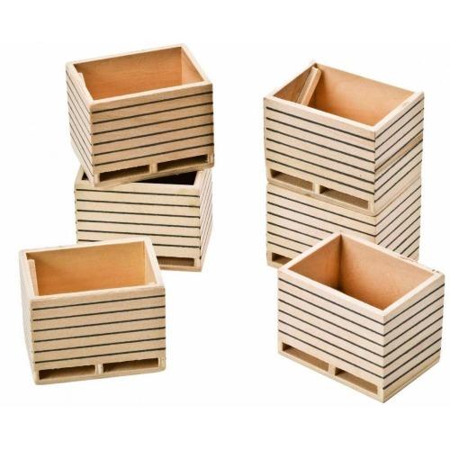 6 PACK WOODEN POTATO BOX