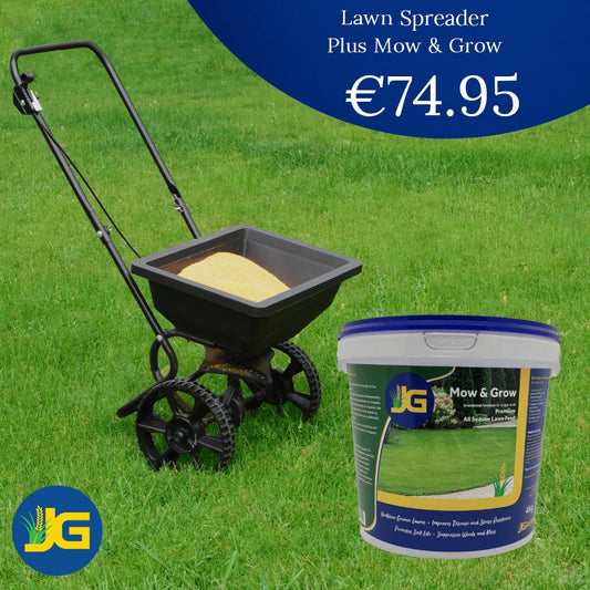 Value Lawn Spreader & 10kg Mow & Grow