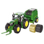 1:32 JOHN DEERE 6175R TRACTOR WITH ROUND BALER