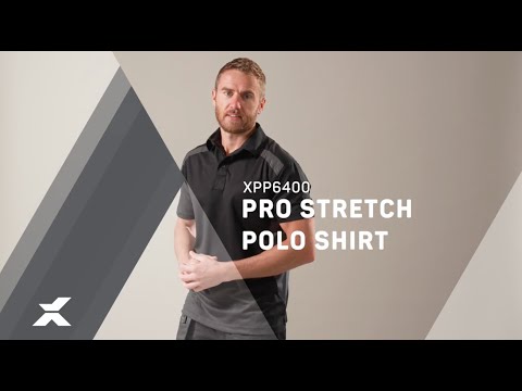 Xpert Pro Stretch Polo Shirt Black/Grey