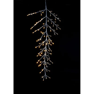 1.5M SNOWY GARLAND 100L WARM WHITE LED