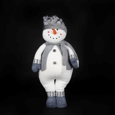 SILVER/GREY STANDING SNOWMAN