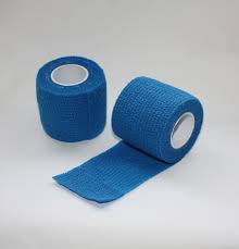 10cm x 4.5m Equi LASTIC COHESIVE BANDAGE BLUE (vet wrap)