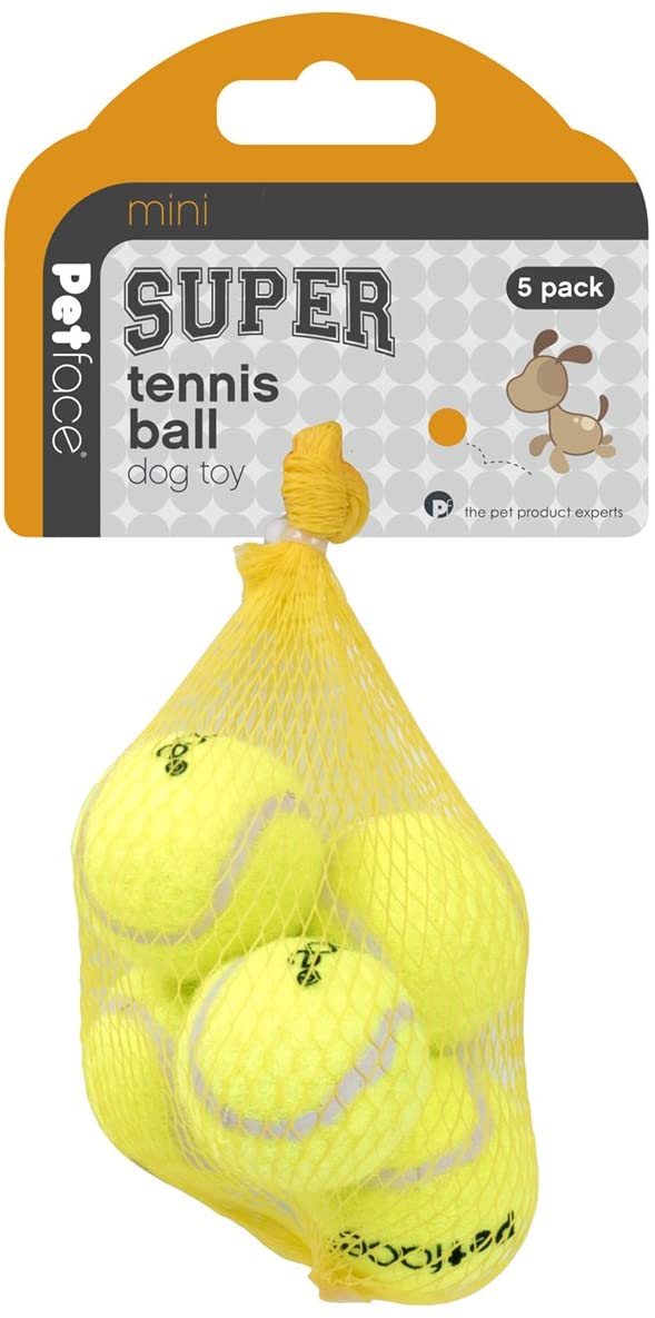 5 PACK MINI SUPER TENNIS BALLS 4CM