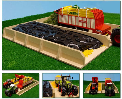 1:32 WOODEN SILAGE PIT - 38x46x5cm