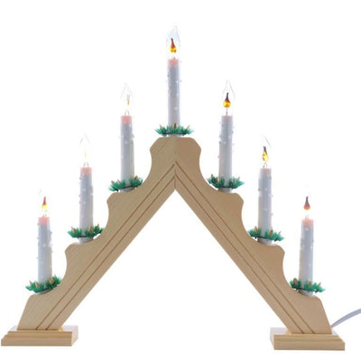 FLICKERING 7 BULB CANDLE BRIDGE