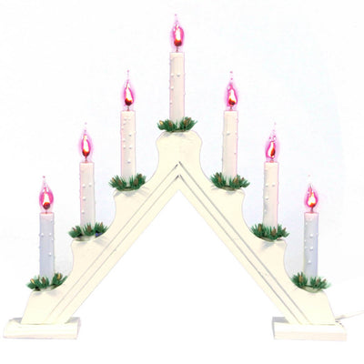 FLICKERING 7 BULB CANDLE BRIDGE