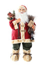 80CM STANDING SANTA W PRESENT & LANTERN