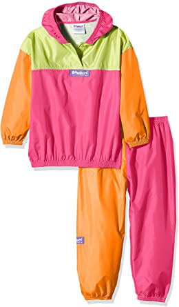Baggers Kids W/P Suit Pink/Orange