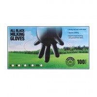 Disposable Dairy Gloves Box 100 Pcs Black