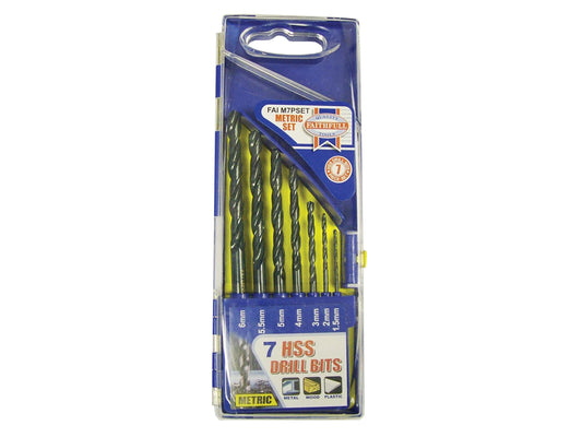 FAITHFULL HSS DRILL SET 7PC 1.5-6MM