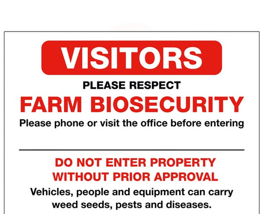 FARM BIOSECURITY SIGN