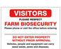 FARM BIOSECURITY SIGN