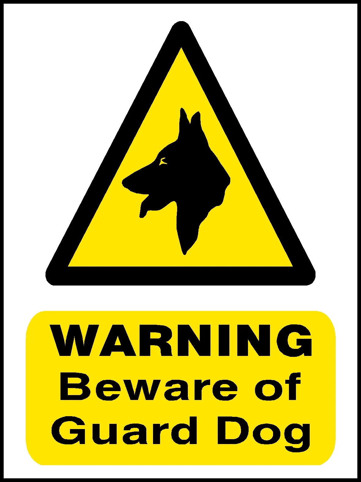 FARM SIGN CAUTION BEWARE OF GUARD DOGS