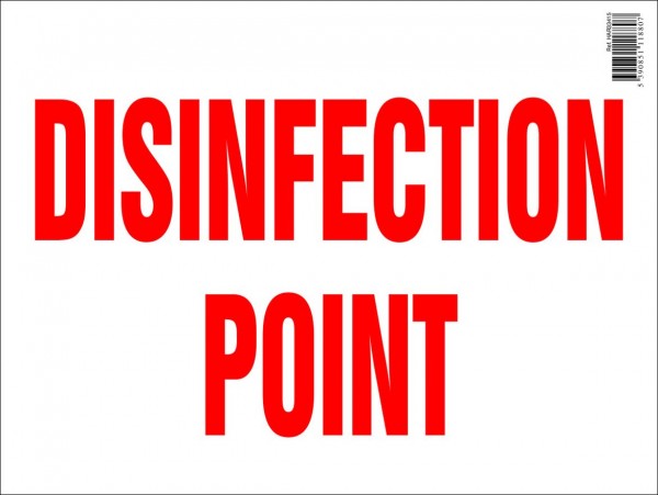 FARM SIGN DISINFECTION POINT