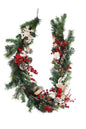 WREATH AND GARLAND WITH BERRIES AND DEER