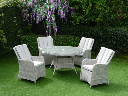 PORTOFINO - VERONA 4 SEAT ROUND DINING SET