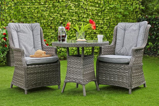 AMALFI 2 SEATER BISTRO SET - DARK GREY