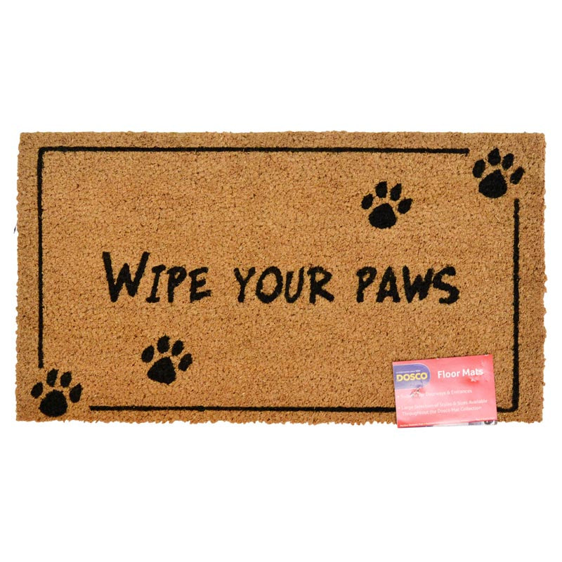 PRINTED COCO MAT - HOME/WIPE YOUR PAWS