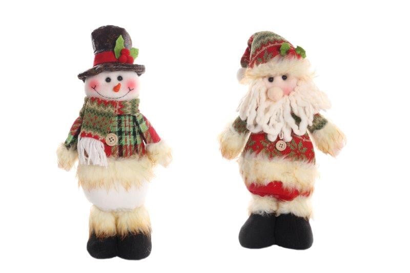 SANTA/SNOWMAN STANDING-ASSTD