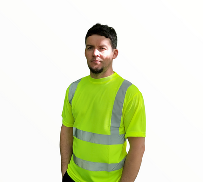 T-SHIRT HI VIS YELLOW BLACKROCK