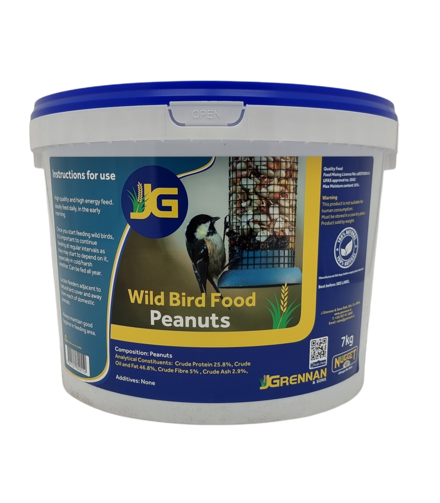 JG WILD BIRD FOOD PEANUTS 7kg