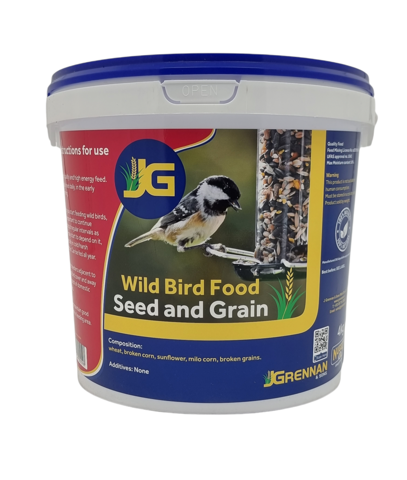 JG WILD BIRD FEED SEED AND GRAIN 2KG