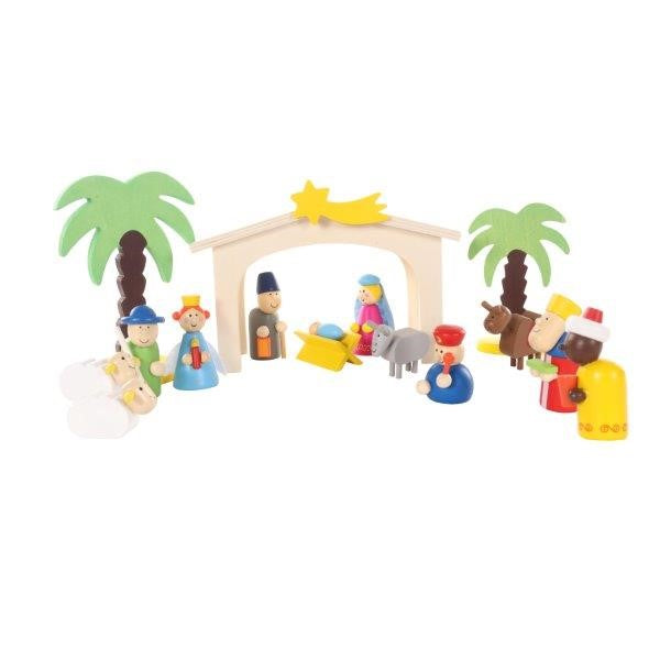 WOODEN NATIVITY PLAYSET