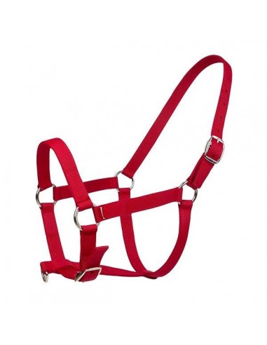 Headcollar Nylon Adj Red